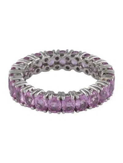 Pre-owned Ring 4.48ctw Sapphire Eternity Band In Multicolor