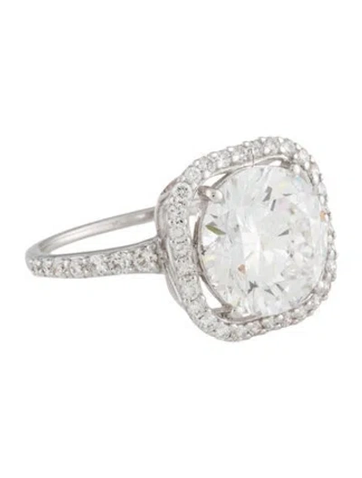 Pre-owned Ring 4.52ct Lab-grown Diamond Engagement  In Multi