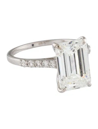 Pre-owned Ring 4.54ct Lab-grown Diamond Engagement  In Multi