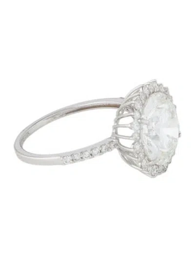 Pre-owned Ring 4.58ct Lab-grown Diamond Engagement  In Multi