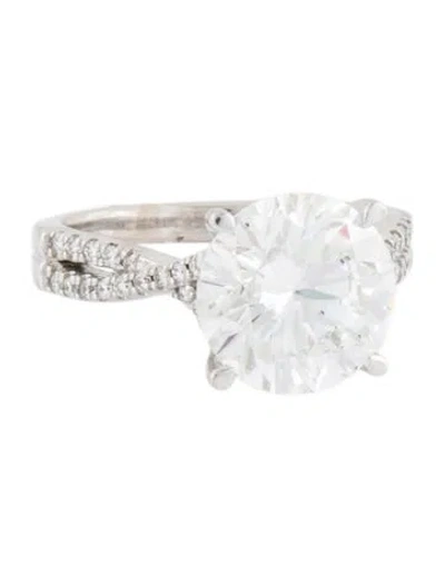 Pre-owned Ring 4.78ct Lab-grown Diamond Engagement  In Multi