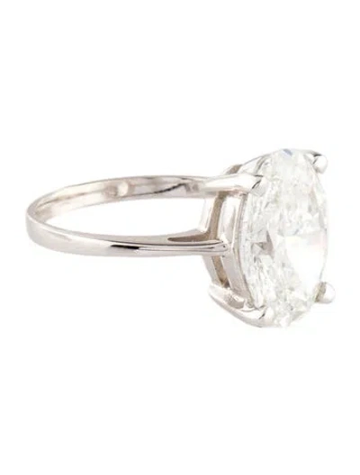 Pre-owned Ring 4.79ctw Lab-grown Diamond Engagement  In Multi