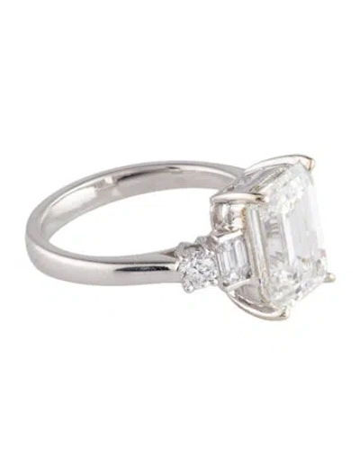 Pre-owned Ring 4.90ct Lab-grown Diamond Engagement  In Multi
