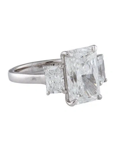 Pre-owned Ring 4.93ctw Lab-grown Diamond Three Stone Engagement  In Multi