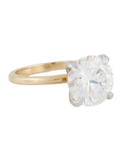 Pre-owned Ring 5.00ct Lab-grown Diamond Engagement  In Multi