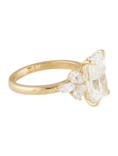 Pre-owned Ring 5.01ct Lab-grown Diamond Engagement  In Multi