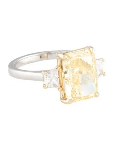 Pre-owned Ring 5.01ct Lab-grown Diamond Engagement  In Multicolor