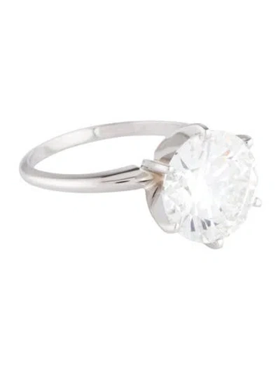 Pre-owned Ring 5.01ct Lab-grown Diamond Engagement  In Multicolor