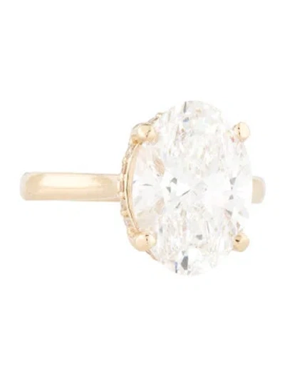 Pre-owned Ring 5.02ct Lab-grown Diamond Engagement  In Multi