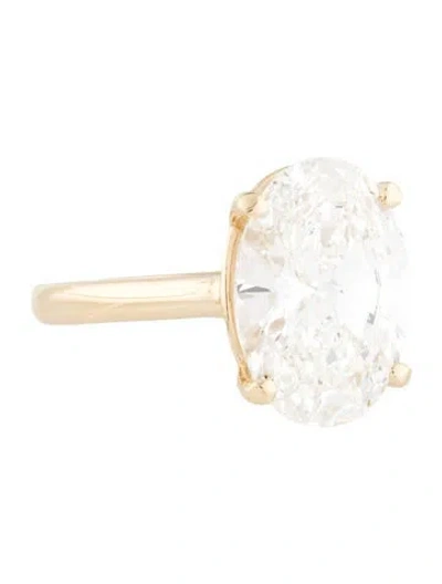 Pre-owned Ring 5.02ct Lab-grown Diamond Engagement  In Multi