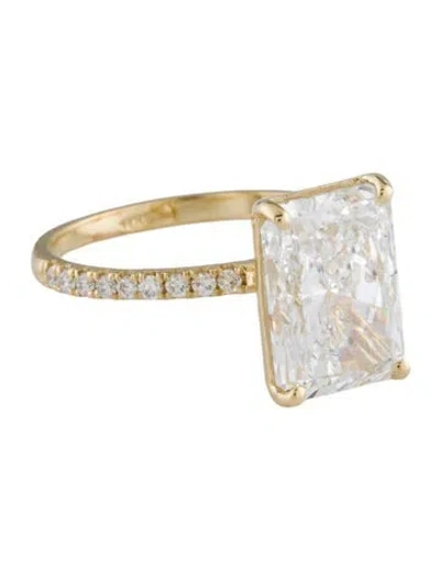 Pre-owned Ring 5.03ct Lab-grown Diamond Engagement  In Multi