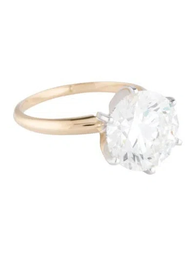 Pre-owned Ring 5.03ct Lab-grown Diamond Engagement  In Multicolor