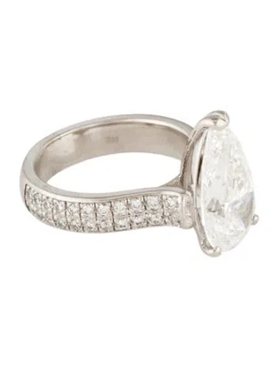 Pre-owned Ring 5.05ct Lab-grown Diamond Engagement  In Multi