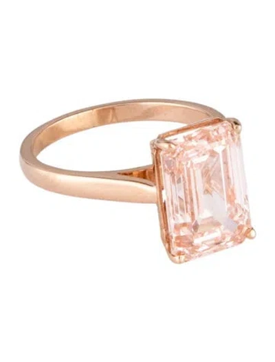 Pre-owned Ring 5.05ct Lab-grown Diamond Engagement  In Multicolor