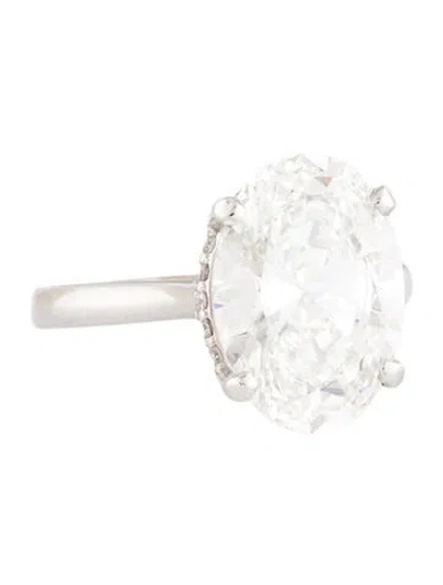 Pre-owned Ring 5.06ct Lab-grown Diamond Engagement  In Multi