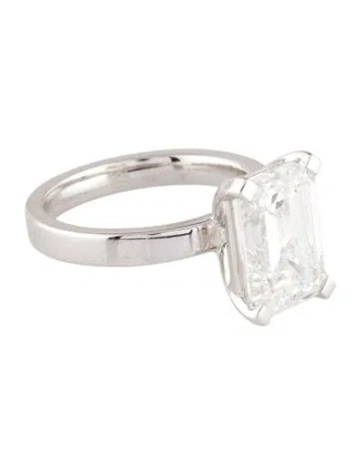 Pre-owned Ring 5.07ct Lab-grown Diamond Engagement  In Multi