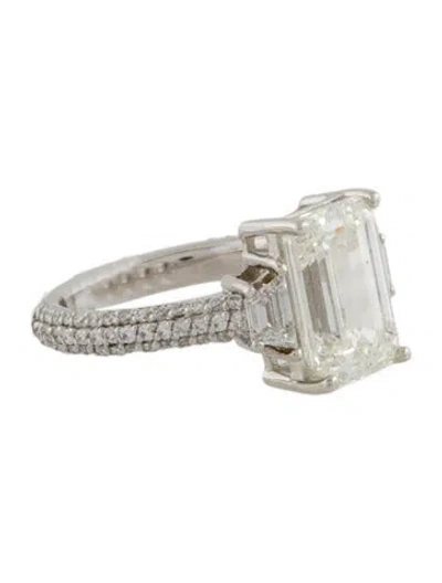 Pre-owned Ring 5.07ct Lab-grown Diamond Engagement  In Multi