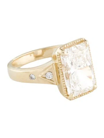 Pre-owned Ring 5.07ct Lab-grown Diamond Engagement  In Multi