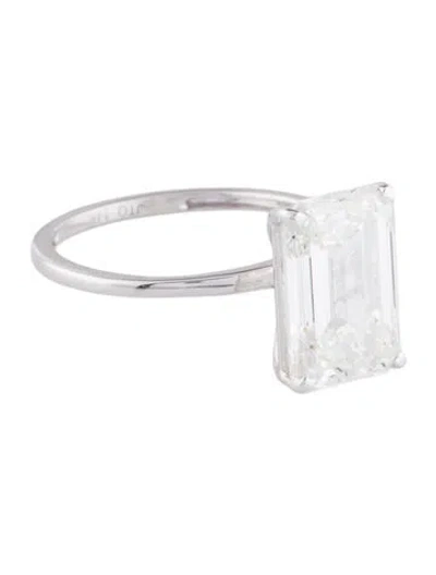 Pre-owned Ring 5.09ctw Lab-grown Diamond Engagement  In Multi