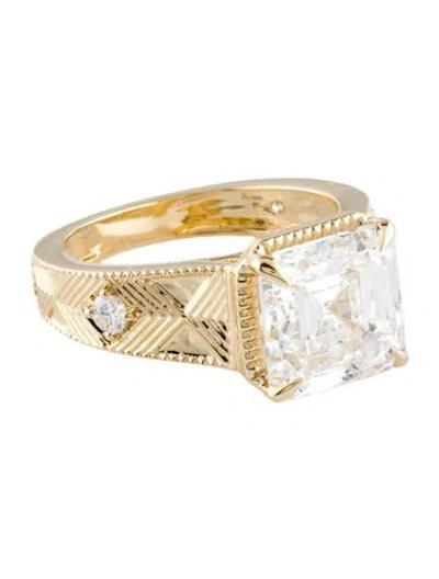 Pre-owned Ring 5.10ct Lab-grown Diamond Engagement  In Multi
