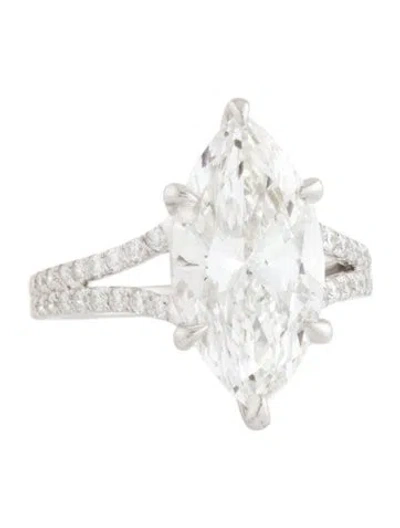 Pre-owned Ring 5.10ct Lab-grown Diamond Engagement  In Multicolor