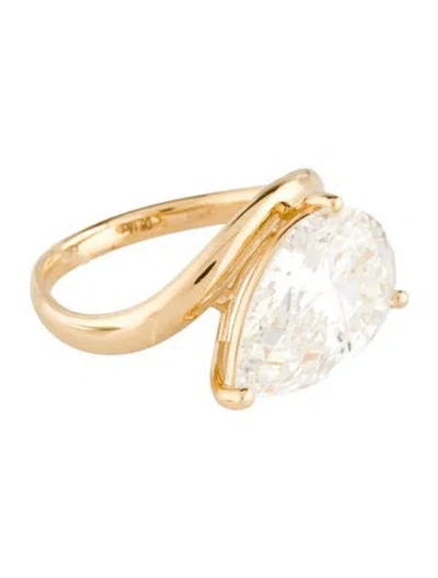 Pre-owned Ring 5.18ct Lab-grown Diamond Engagement  In Multi