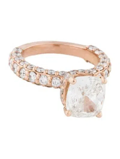 Pre-owned Ring 5.37ct Lab-grown Diamond Engagement  In Multi