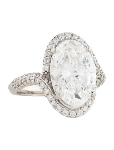Pre-owned Ring 5.53ct Lab-grown Diamond Engagement  In Multi