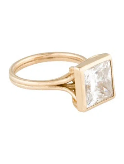 Pre-owned Ring 5.54ct Lab-grown Diamond Engagement  In Multi
