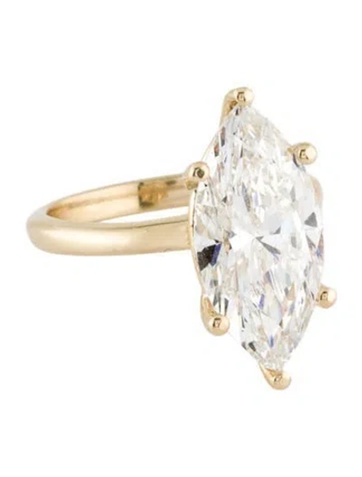 Pre-owned Ring 5.68ct Lab-grown Diamond Engagement  In Multi