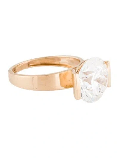 Pre-owned Ring 6.06ct Lab-grown Diamond Engagement  In Multi