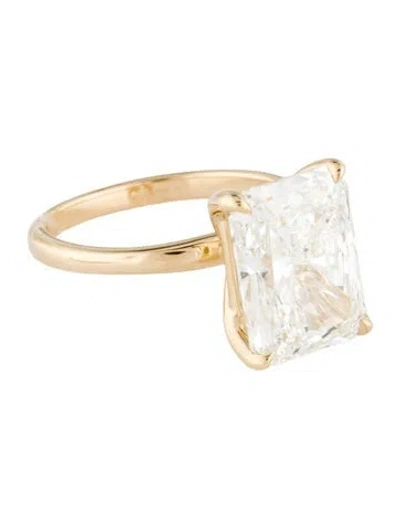 Pre-owned Ring 6.07ct Lab-grown Diamond Engagement  In Multicolor