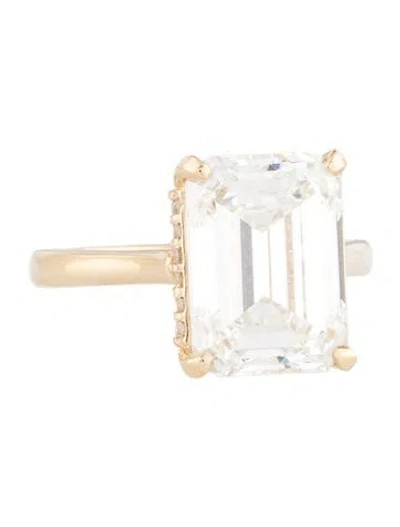 Pre-owned Ring 6.11ct Lab-grown Diamond Engagement  In Multi