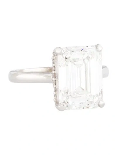 Pre-owned Ring 6.12ct Lab-grown Diamond Engagement  In Multi