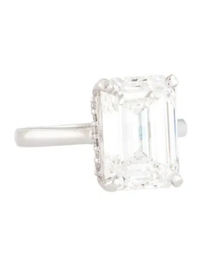 Pre-owned Ring 6.13ct Lab-grown Diamond Engagement  In Multi