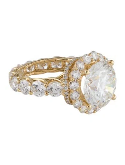 Pre-owned Ring 6.32ct Lab-grown Diamond Engagement  In Multi