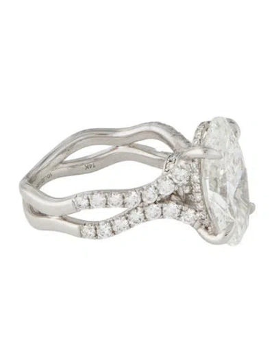 Pre-owned Ring 6.63ctw Lab Grown Diamond Engagement  In Multi