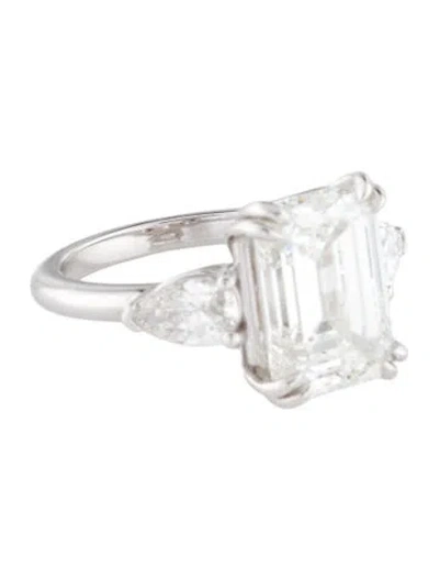 Pre-owned Ring 6.81ct Lab-grown Diamond Engagement  In Multi