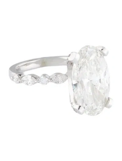 Pre-owned Ring 7.04ct Lab-grown Diamond Engagement  In Multi