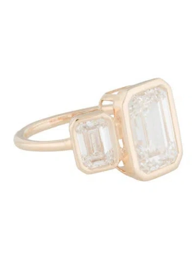 Pre-owned Ring 7.04ctw Lab-grown Diamond Three-stone Engagement  In Multi