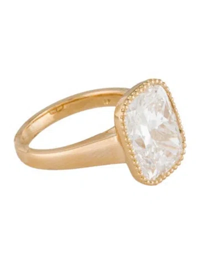 Pre-owned Ring 7.10ct Lab-grown Diamond Engagement  In Multi