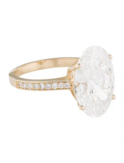 Pre-owned Ring 8.10ct Lab-grown Diamond Engagement  In Multi