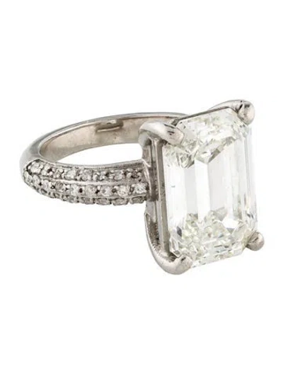 Pre-owned Ring 8.28ct Lab-grown Diamond Engagement  In Multi