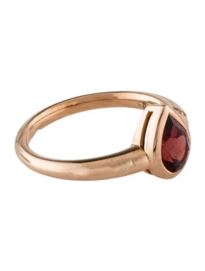Pre-owned Ring Anoli 18k 1.32ct Garnet & Diamond Cocktail  In Multi