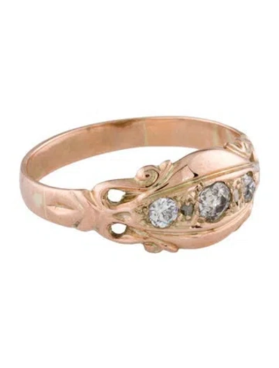 Pre-owned Ring Antique 9k Diamond  In Multi