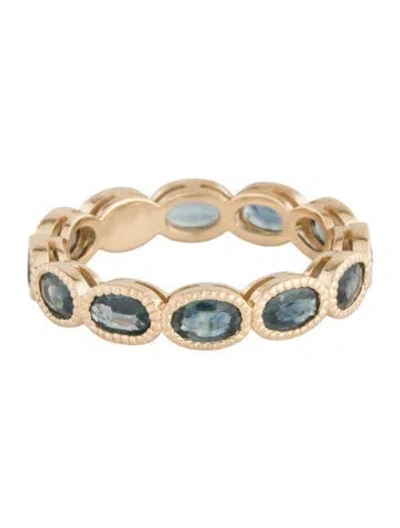 Pre-owned Ring Aurora Designs 14k Sapphire Eternity Band In Multi