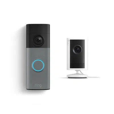 Ring Battery Doorbell (2nd Gen) + Indoor Cam Plus Hard Bundle In Gray