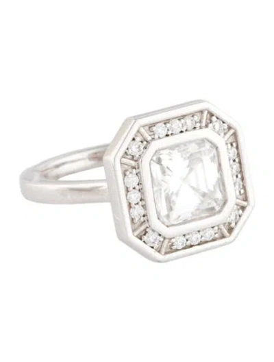Pre-owned Ring Bel Viaggio 14k Moissanite Cocktail  In Multi