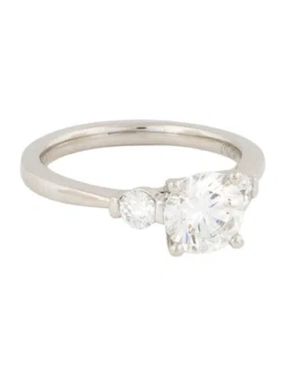 Pre-owned Ring Blue Nile Platinum 1.21ctw Lab-grown Diamond Engagement  In Multi
