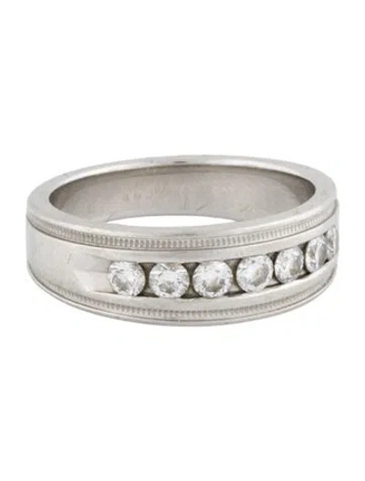 Pre-owned Ring Blue Nile Platinum Diamond Band In Multi